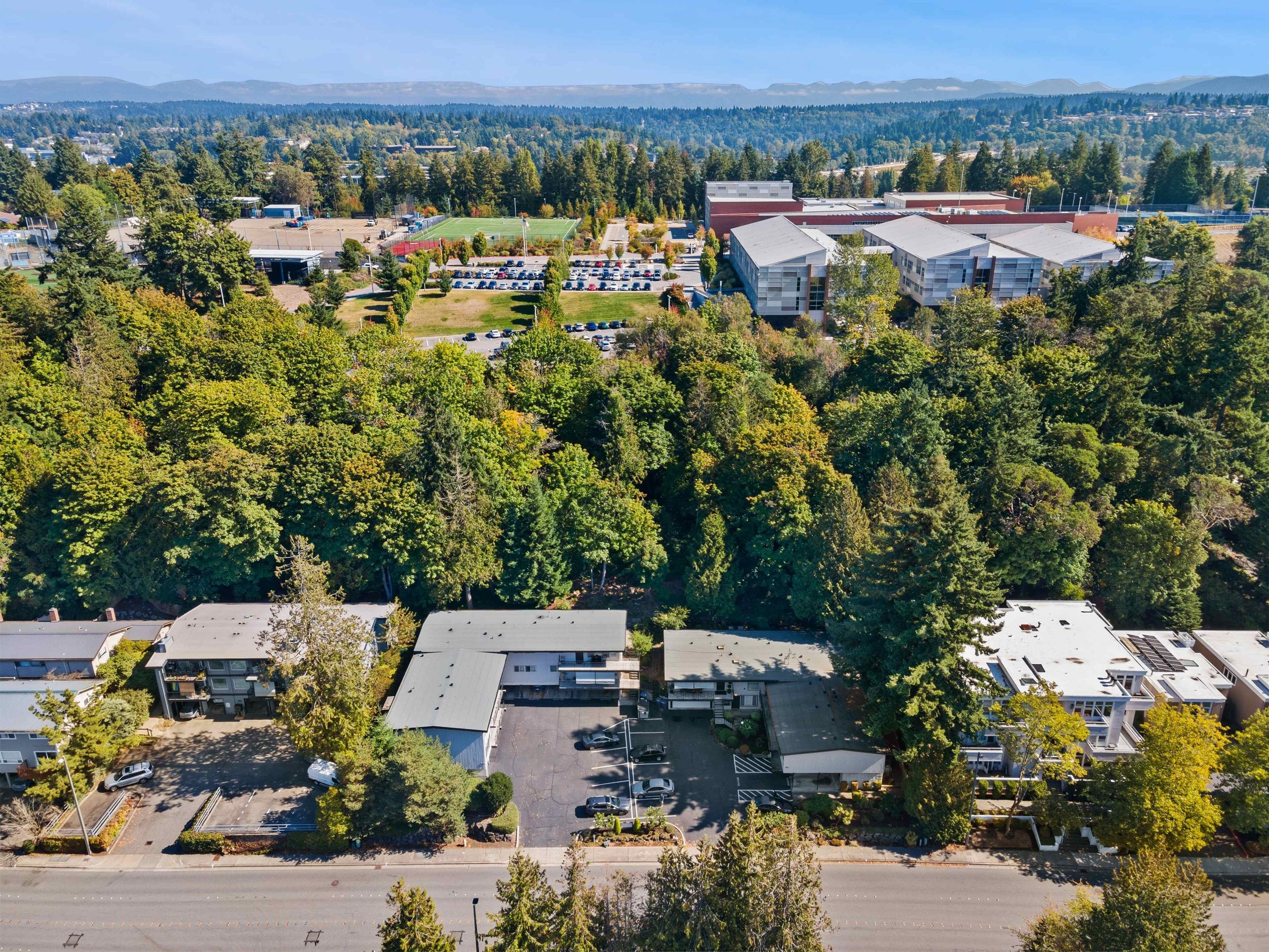 Aerial view of the neighborhood near downtown Bellevue